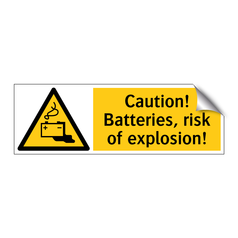 Caution! Batteries, risk of explosion!