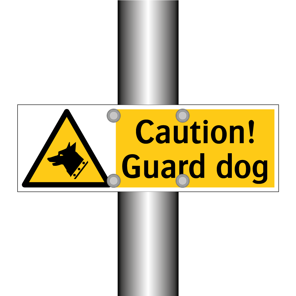 Caution! Guard dog