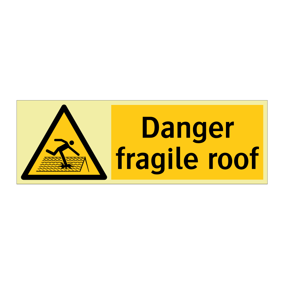 Danger fragile roof