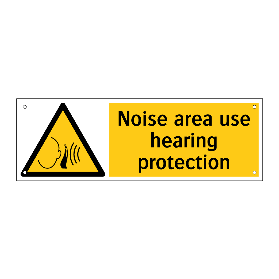 Noise area use hearing protection