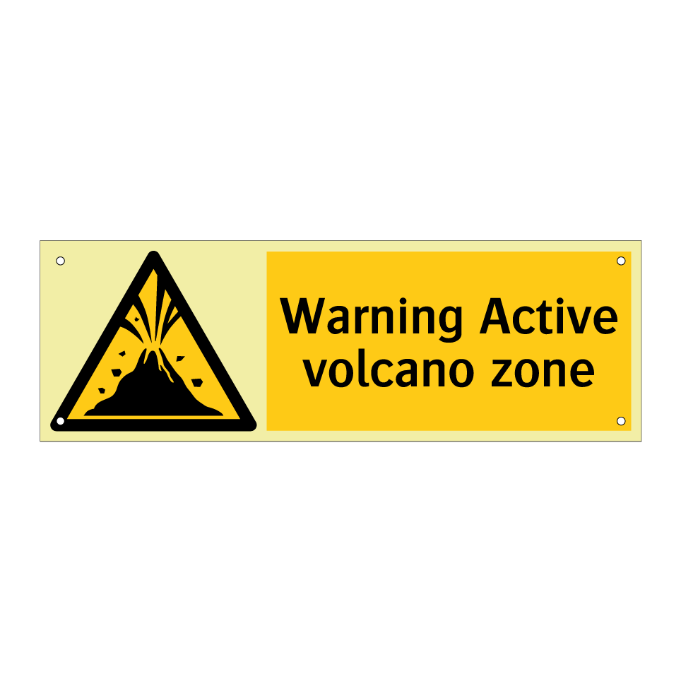 Warning Active volcano zone