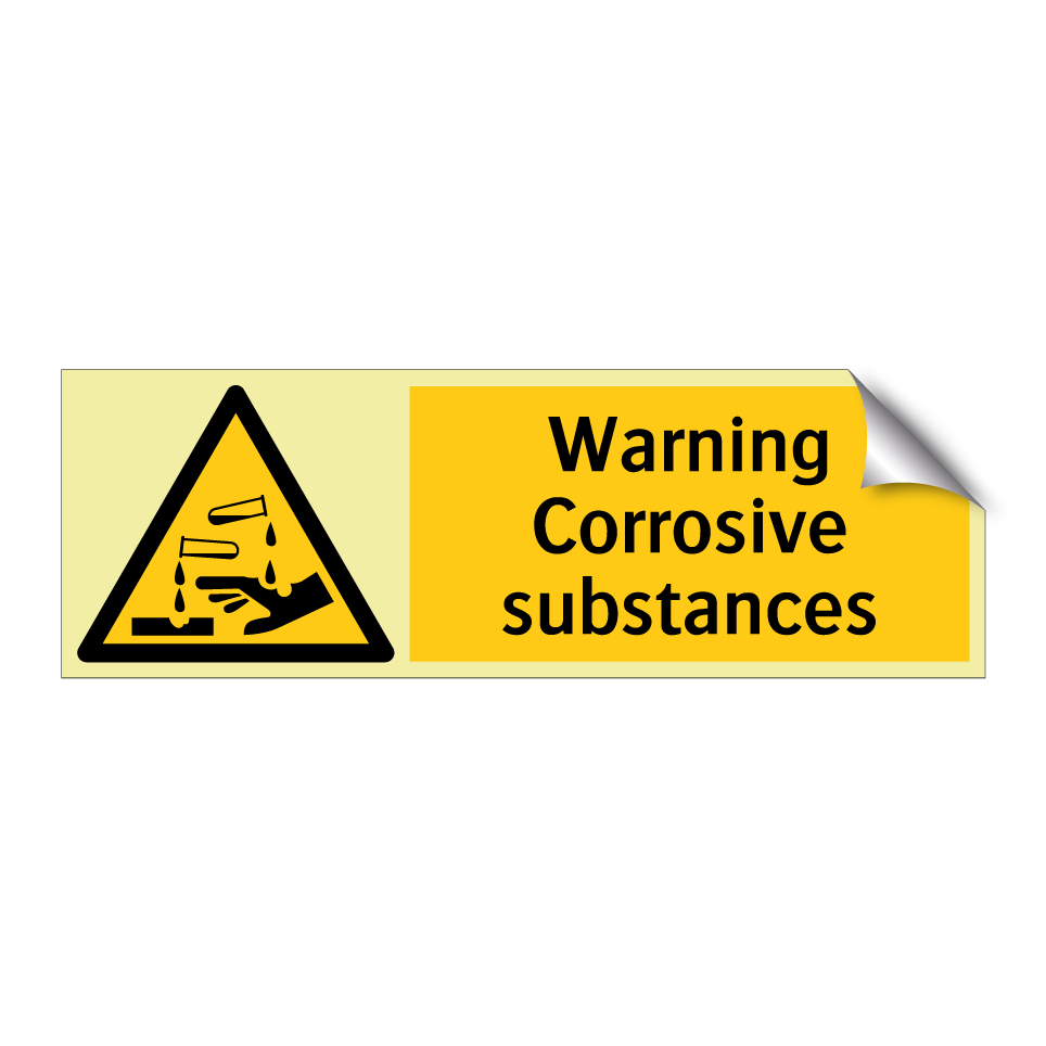 Warning Corrosive substances