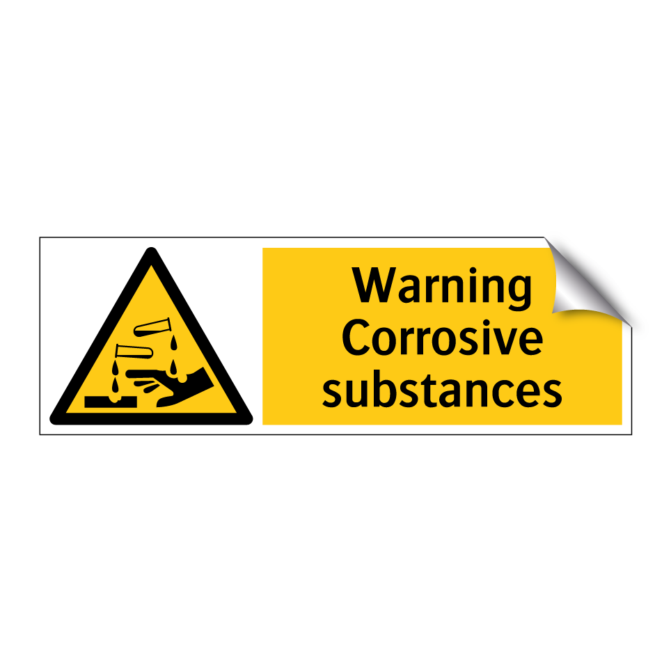 Warning Corrosive substances
