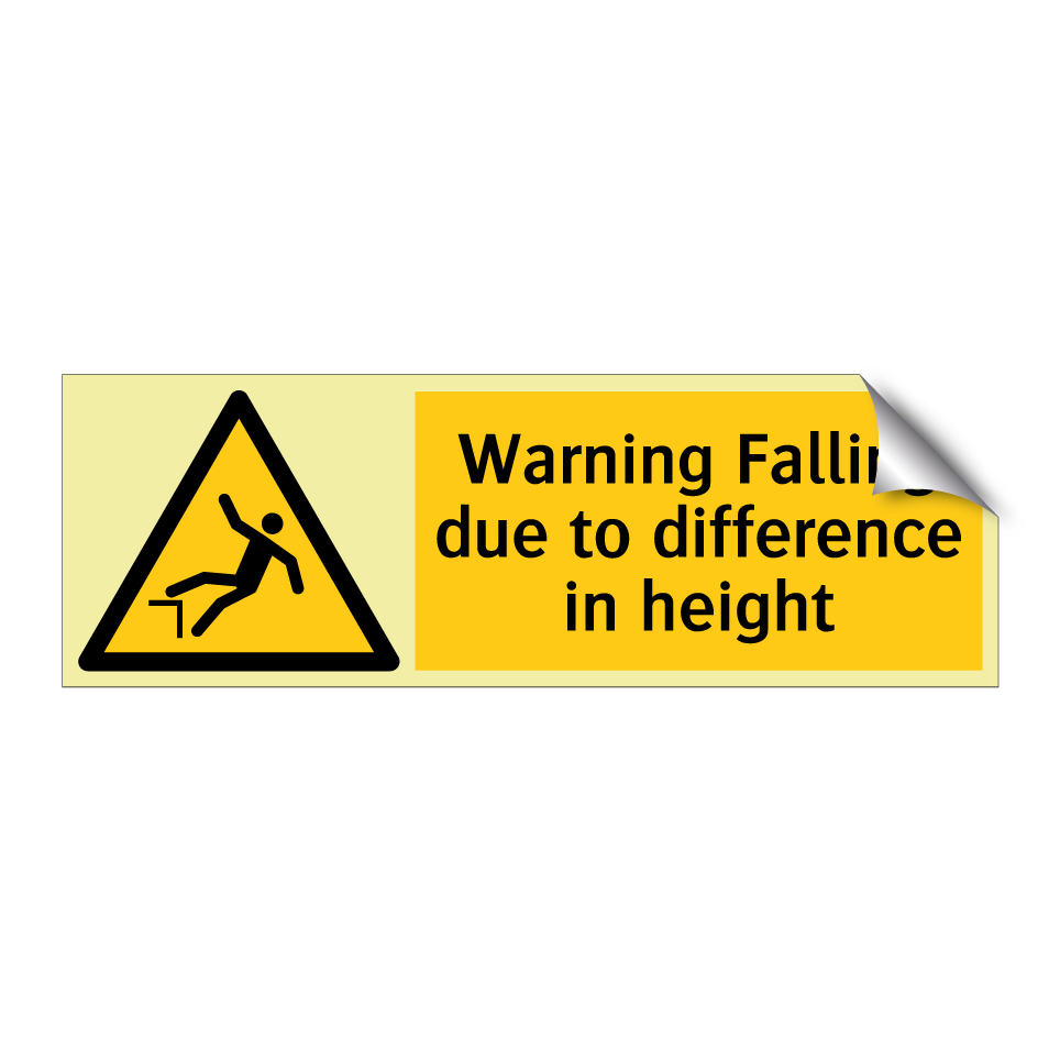 Warning Falling due to difference in height