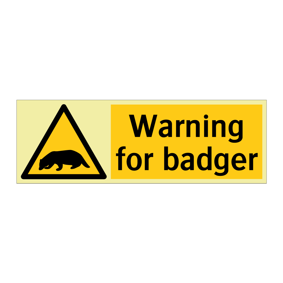 Warning for badger