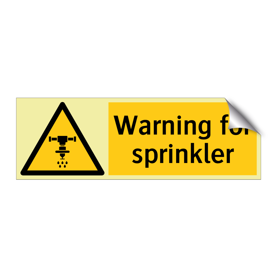 Warning for sprinkler