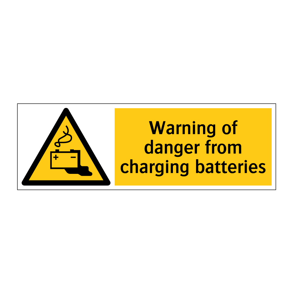 Warning of danger from charging batteries