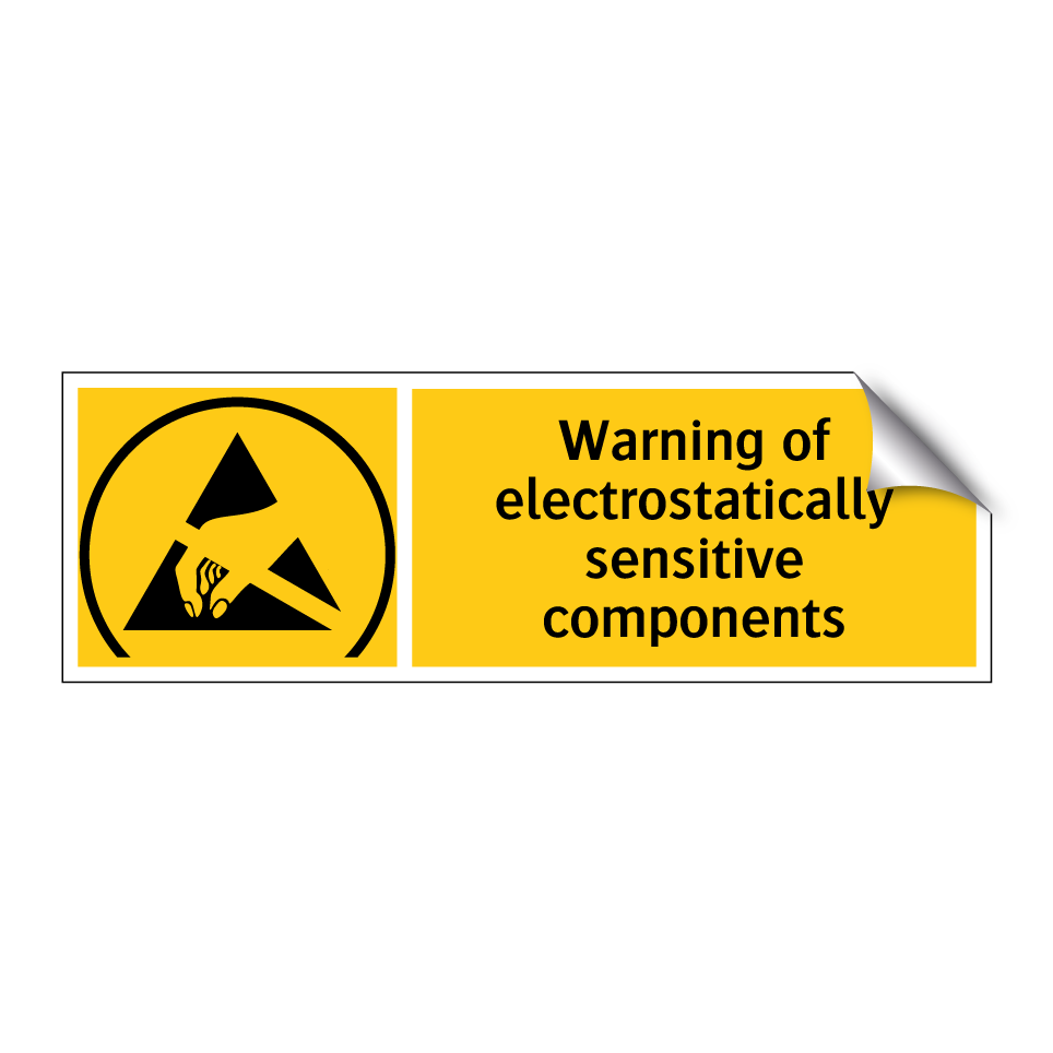 Warning of electrostatically sensitive components