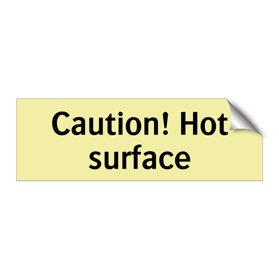 Caution! Hot surface