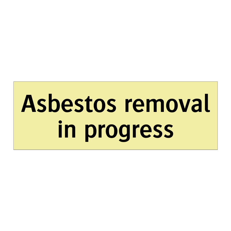 Asbestos removal in progress