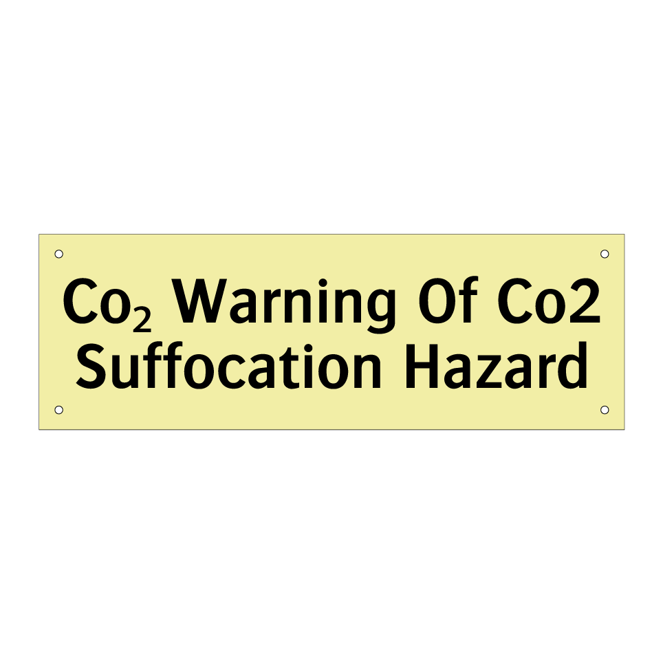 Co₂ Warning Of Co2 Suffocation Hazard