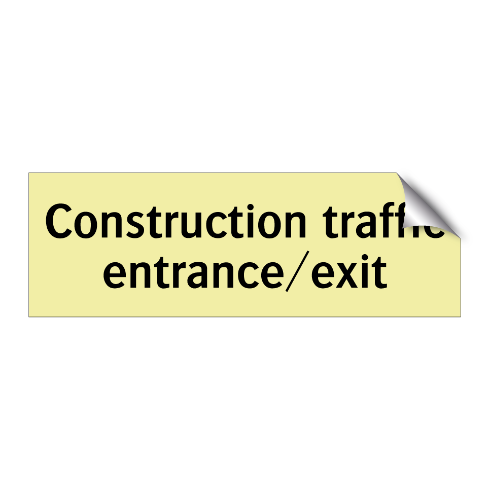 Construction traffic entrance/exit