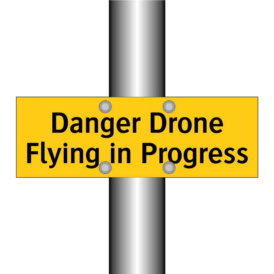 Danger Drone Flying in Progress