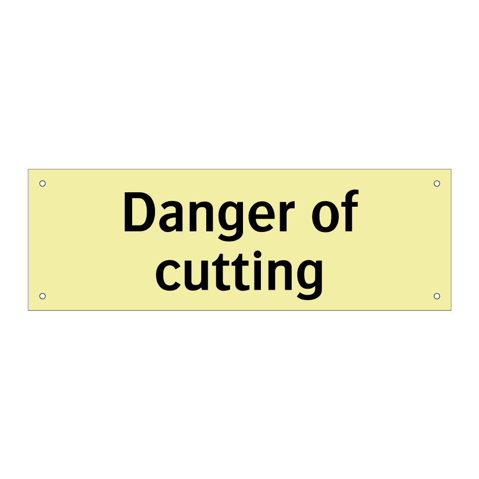 Danger of cutting