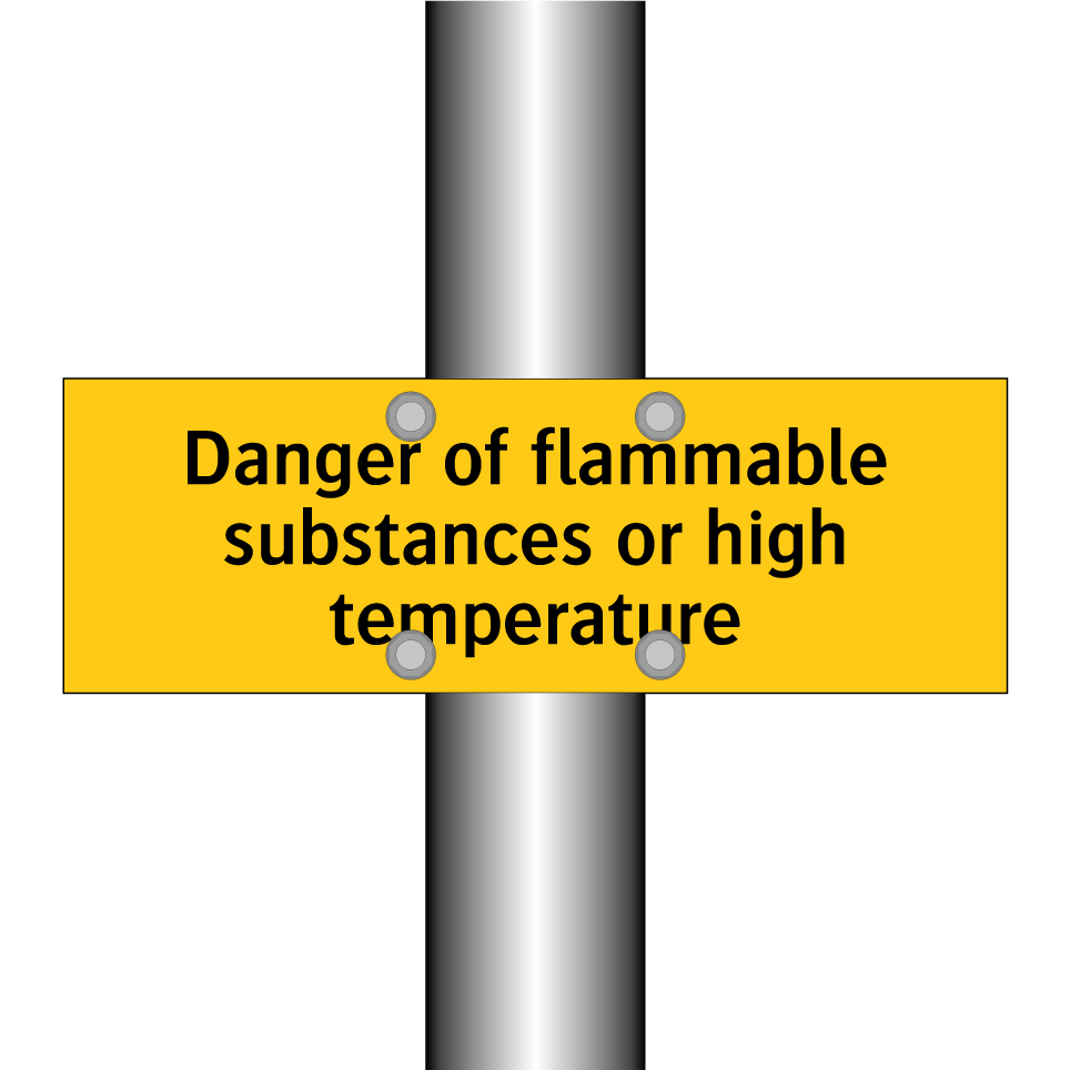 Danger of flammable substances or high temperature