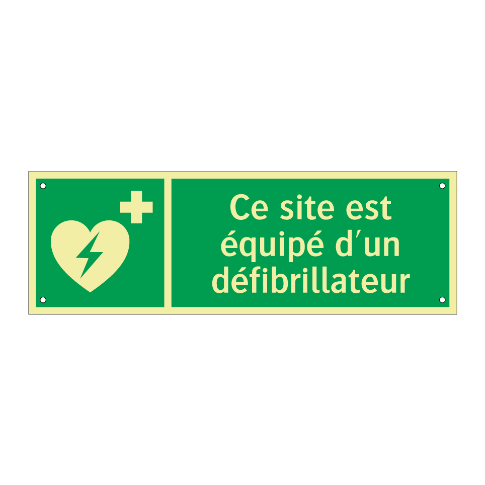 Ce site est équipé d'un défibrillateur