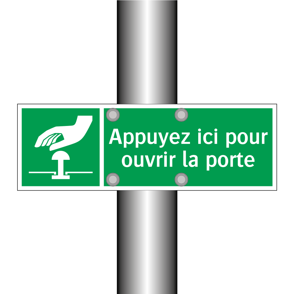 Appuyez ici pour ouvrir la porte