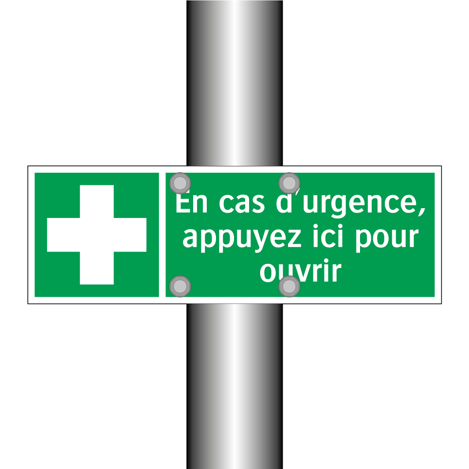En cas d'urgence, appuyez ici pour ouvrir