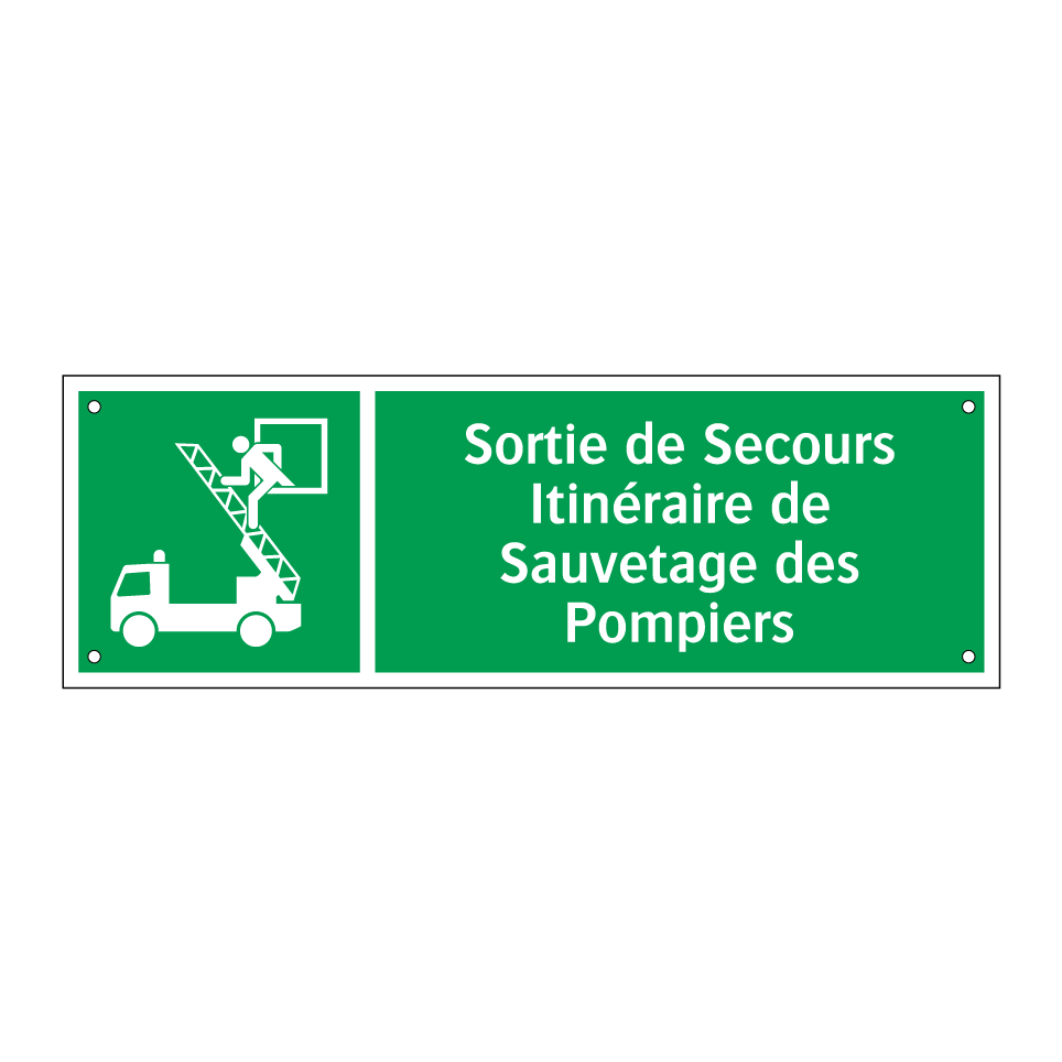 Sortie de Secours Itinéraire de Sauvetage des Pompiers