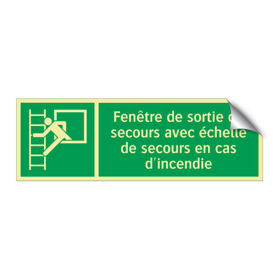 Fenêtre de sortie de secours avec échelle de secours en cas d'incendie