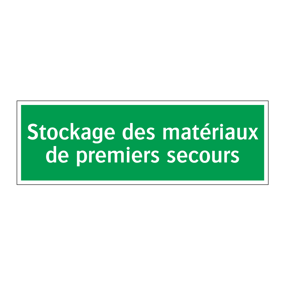 Stockage des matériaux de premiers secours