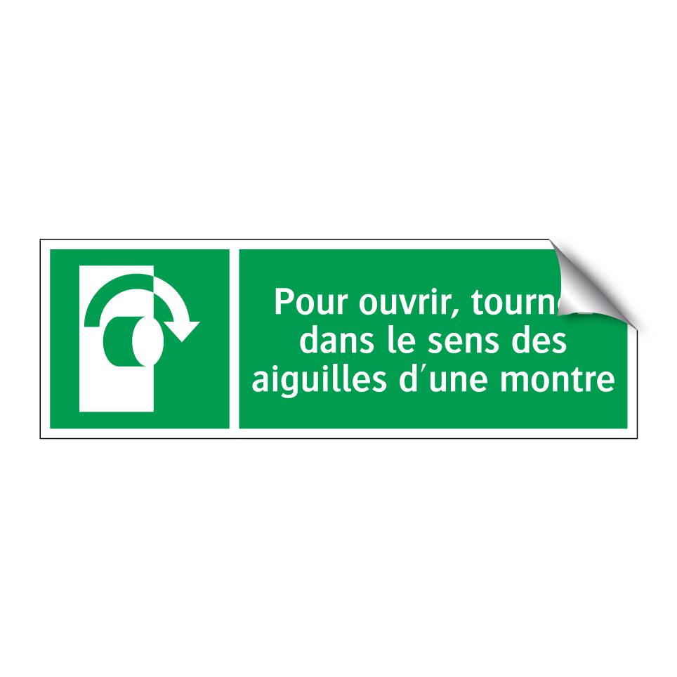 Pour ouvrir, tournez dans le sens des aiguilles d'une montre