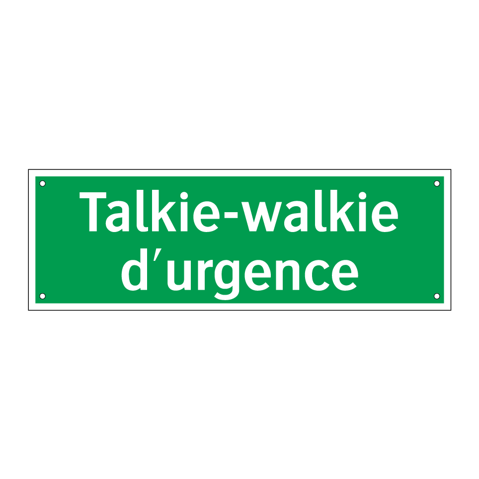 Talkie-walkie d'urgence