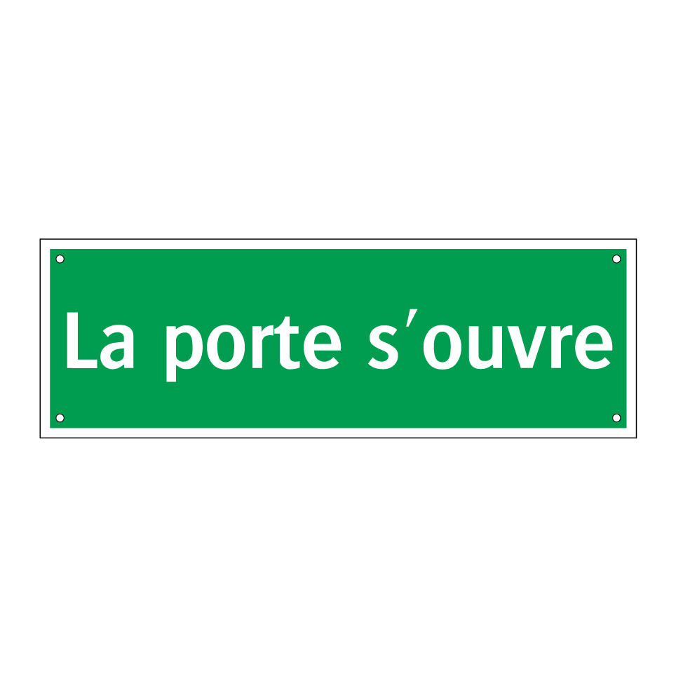 La porte s'ouvre