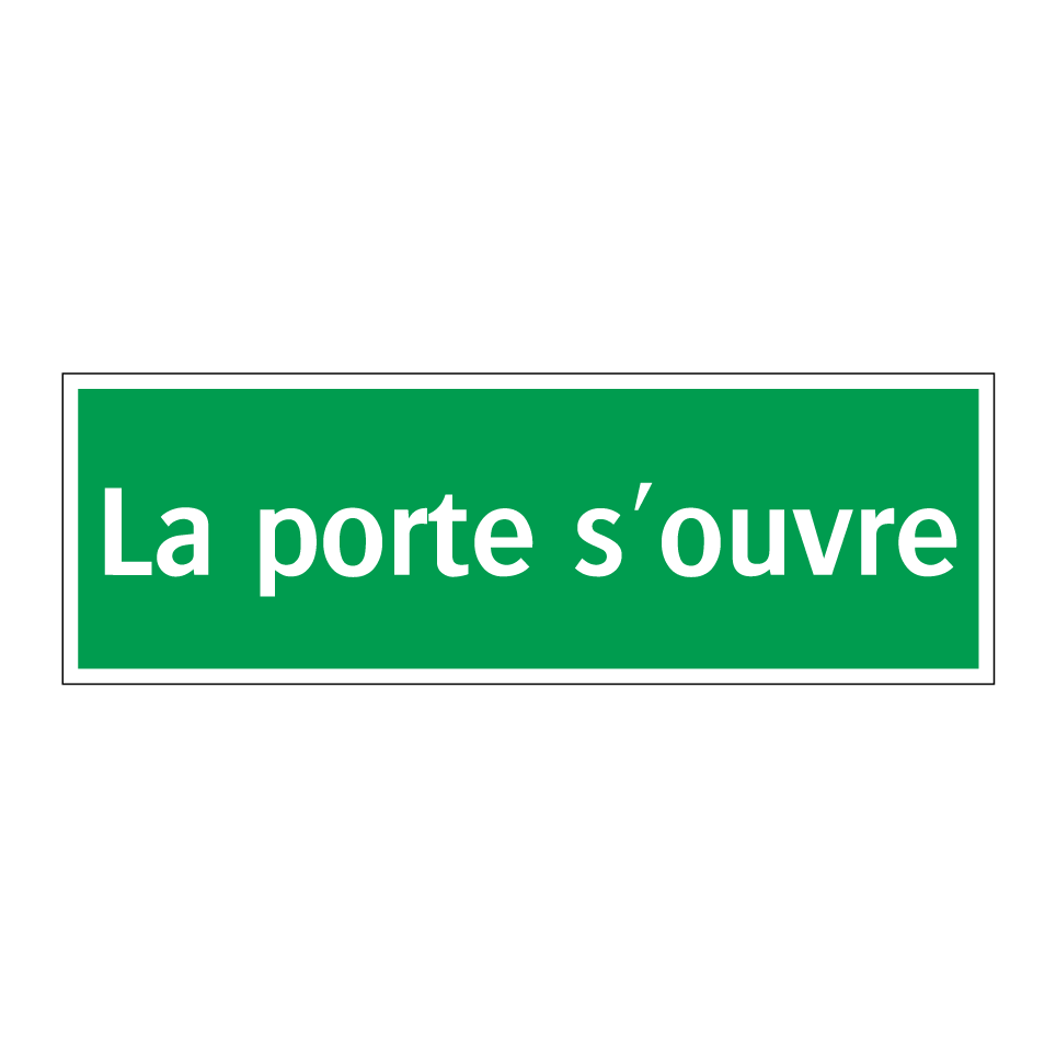La porte s'ouvre