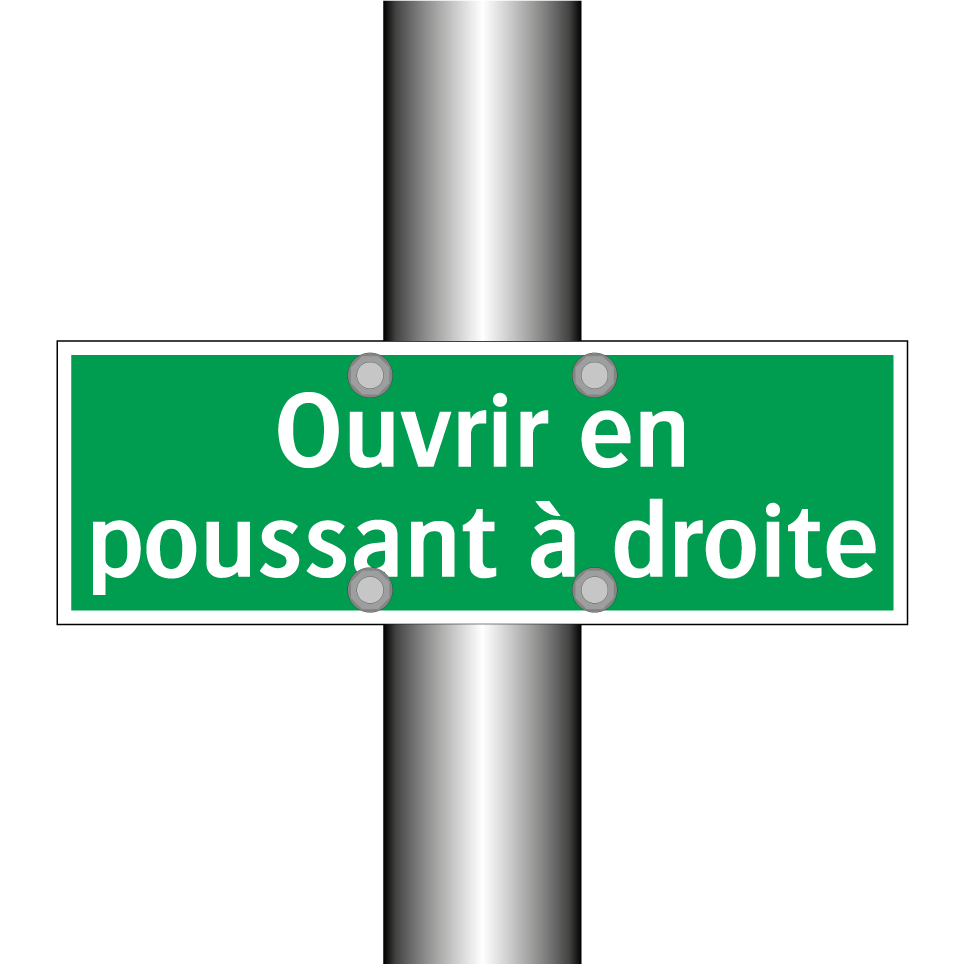 Ouvrir en poussant à droite