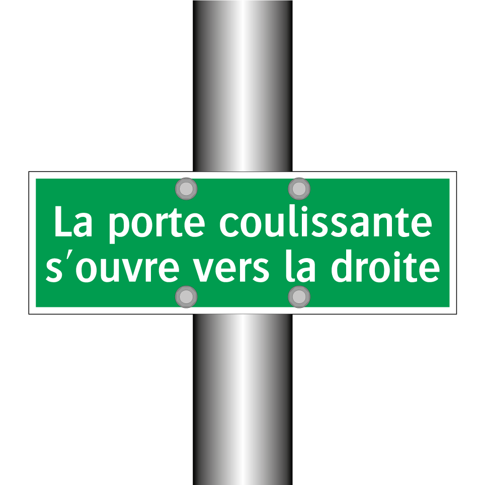 La porte coulissante s'ouvre vers la droite