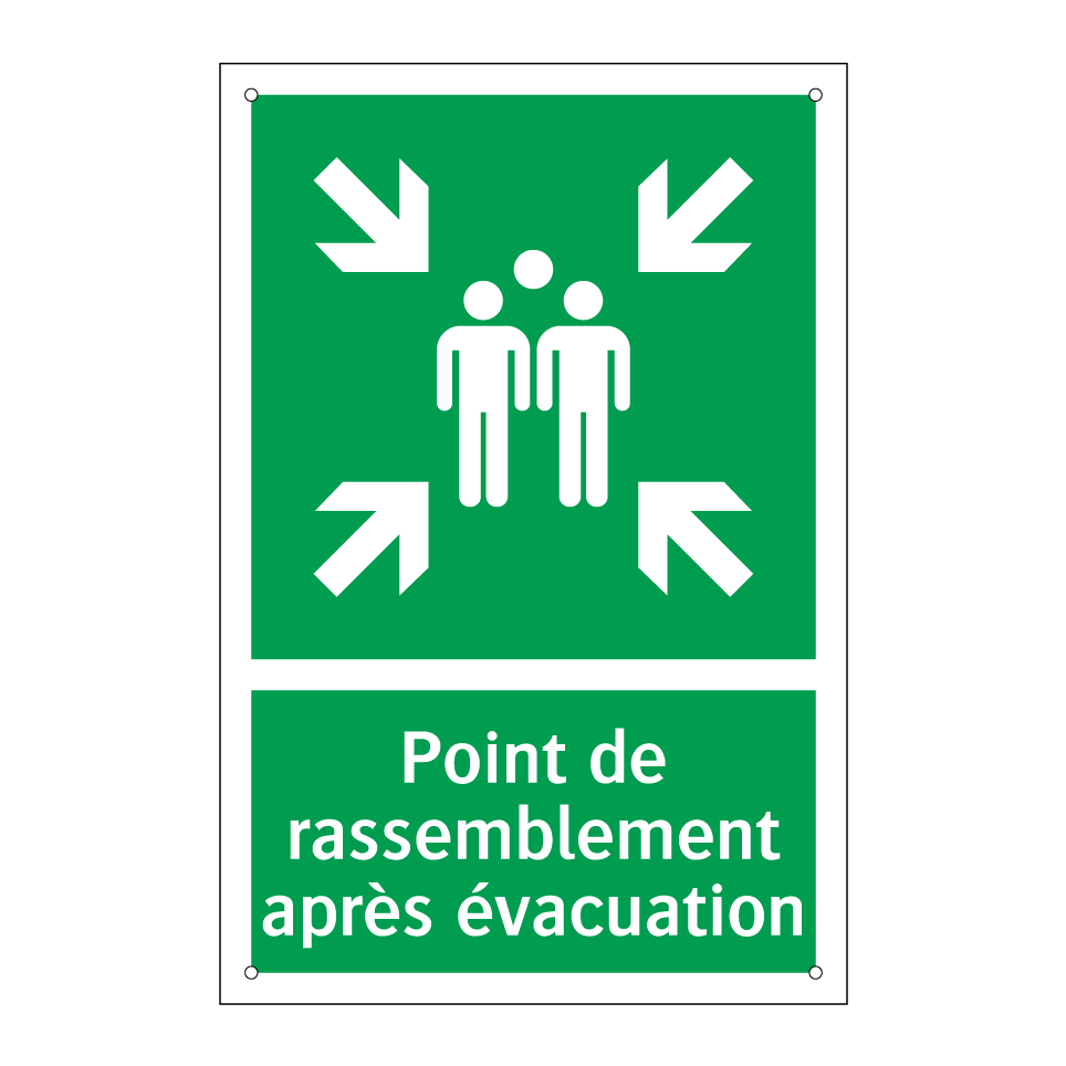Point de rassemblement après évacuation