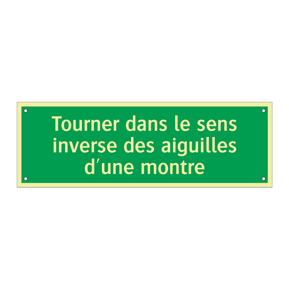 Tourner dans le sens inverse des aiguilles d'une montre