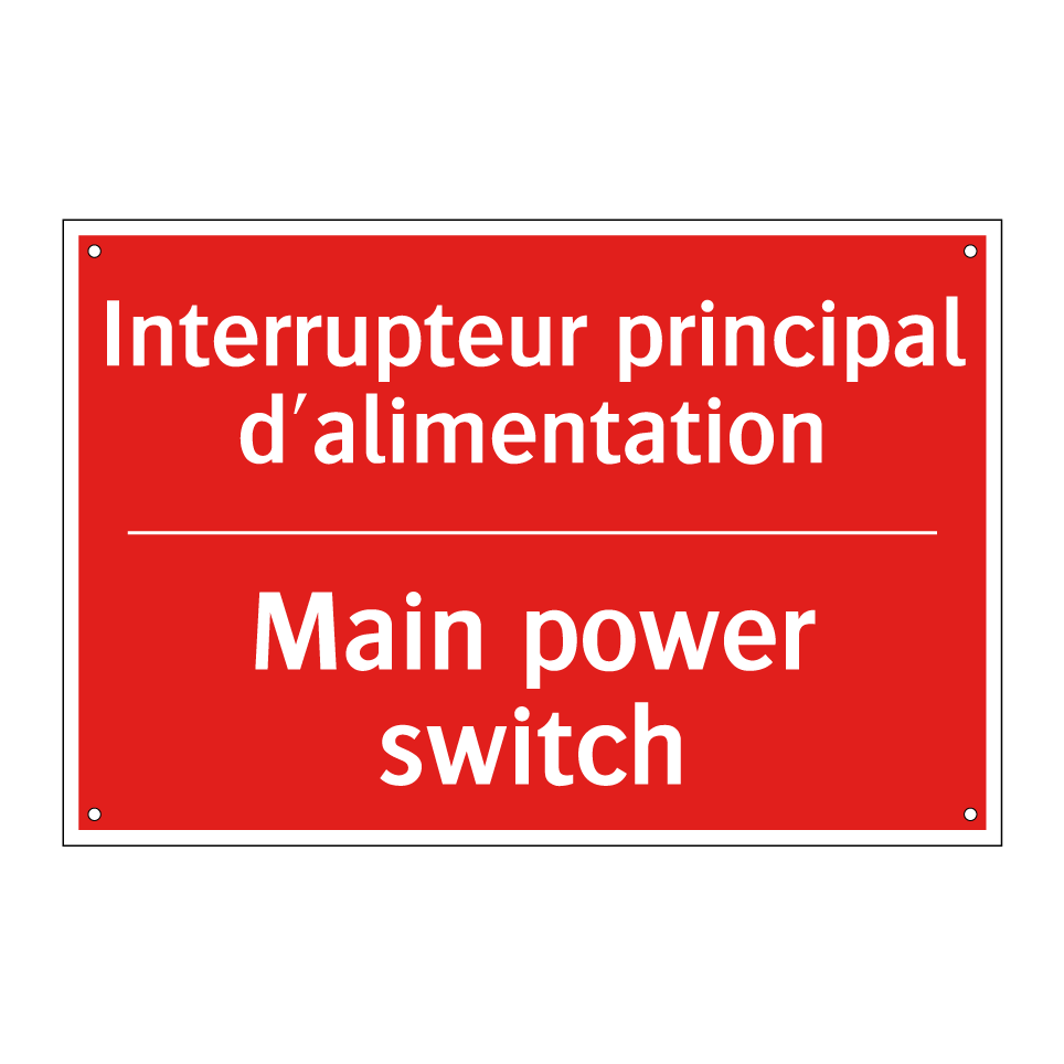 Interrupteur principal d'alimentation /.../ - Main power switch