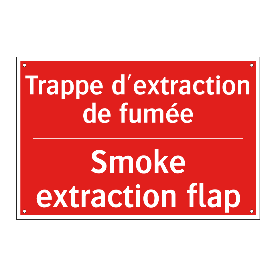 Trappe d'extraction de fumée - Smoke extraction flap