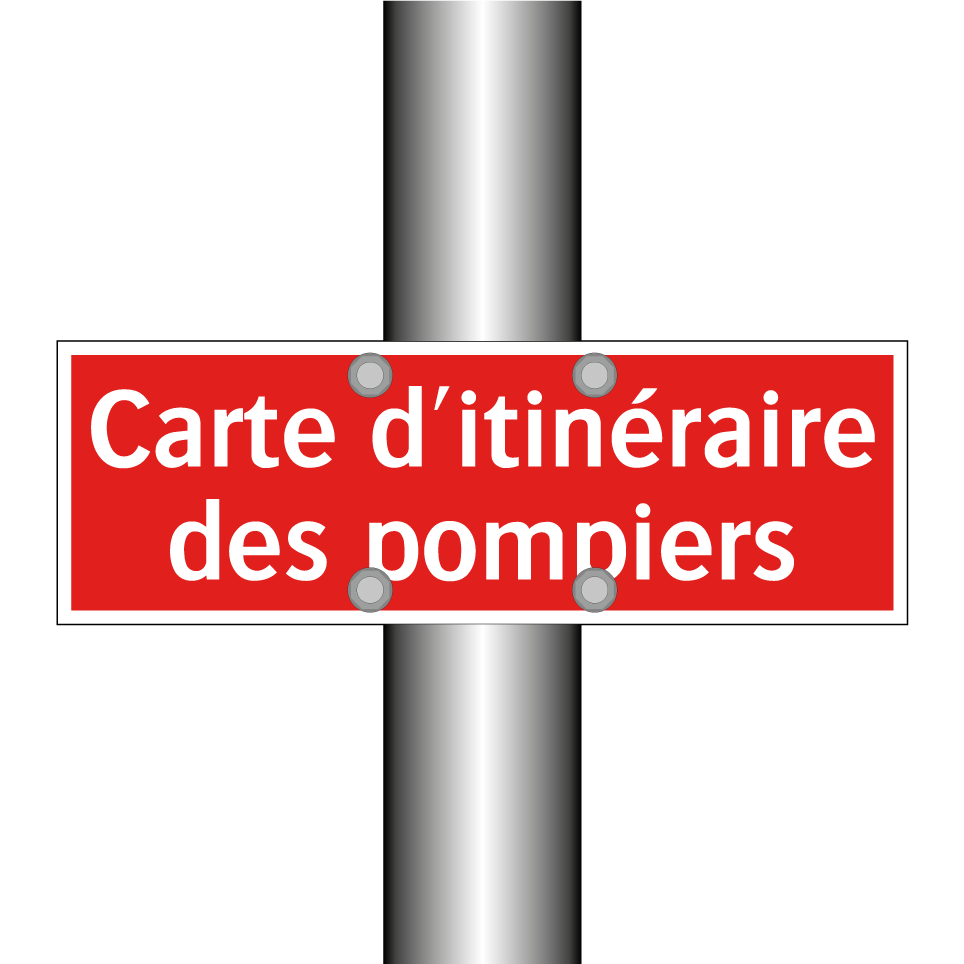 Carte d'itinéraire des pompiers