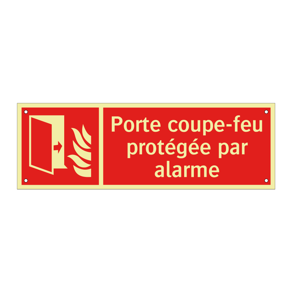 Porte coupe-feu protégée par alarme
