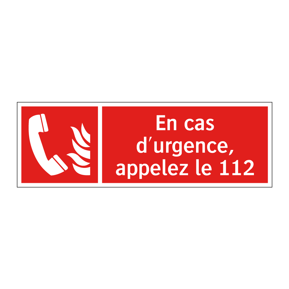 En cas d'urgence, appelez le 112