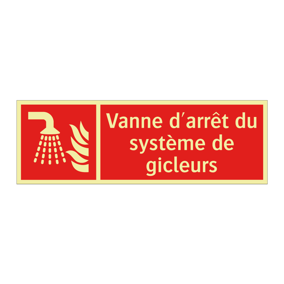 Vanne d'arrêt du système de gicleurs
