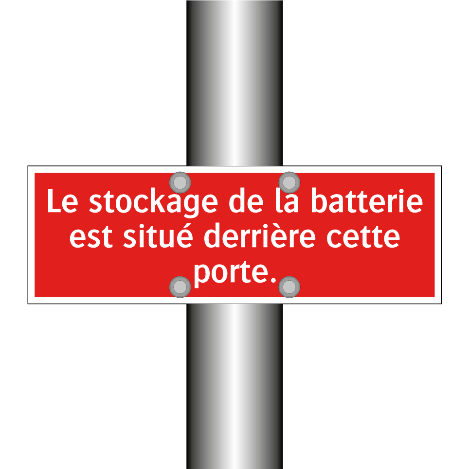 Le stockage de la batterie est situé derrière cette porte.