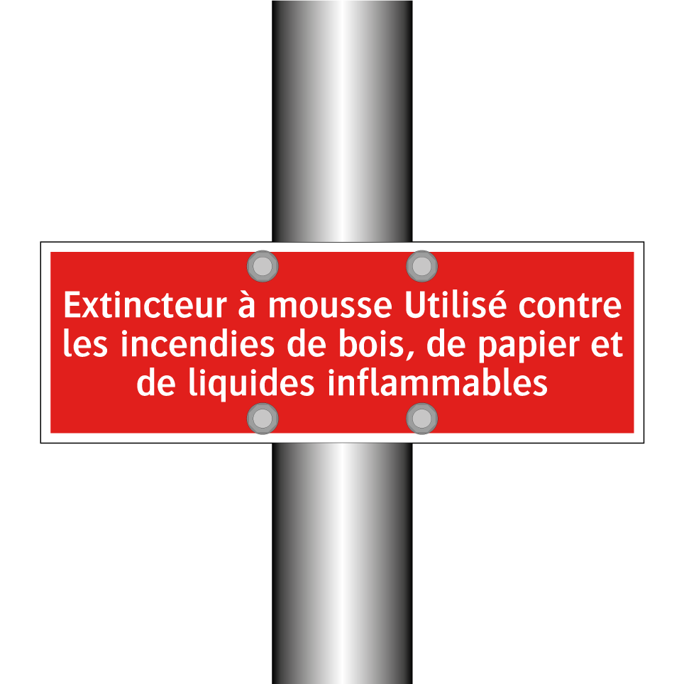 Extincteur à mousse Utilisé contre les incendies de bois, de papier et de liquides inflammables