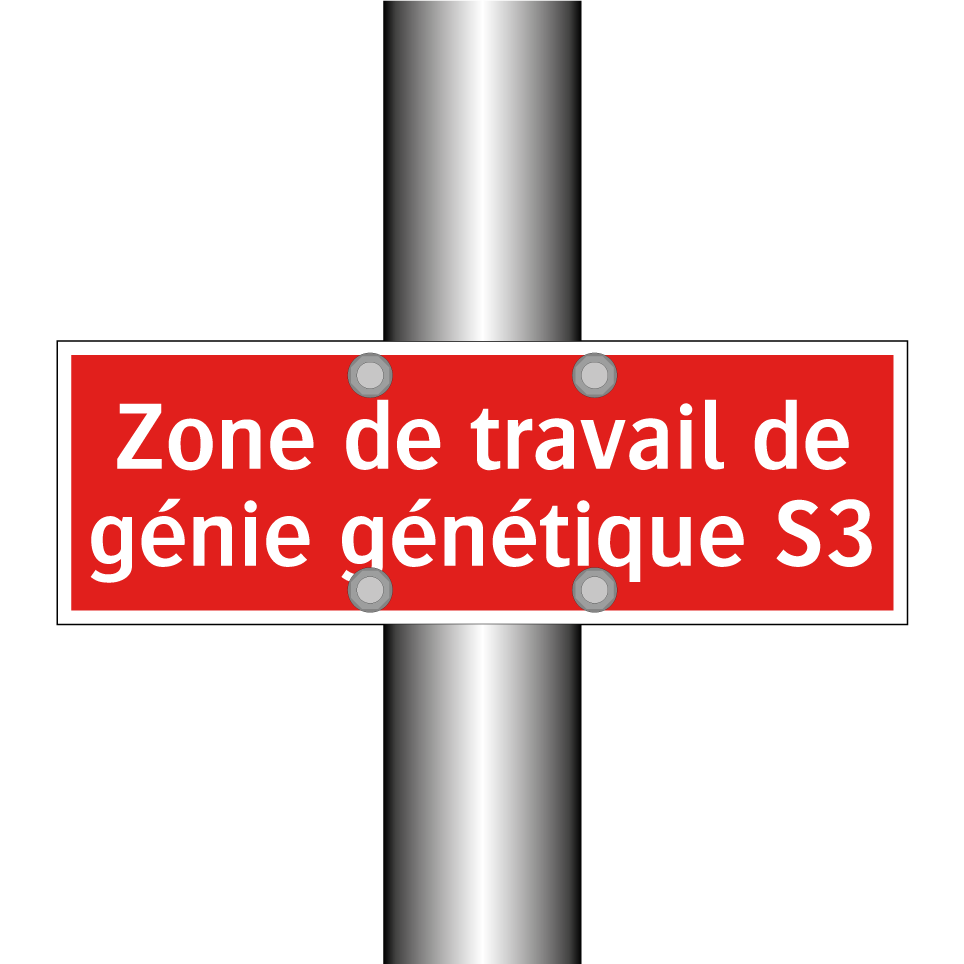 Zone de travail de génie génétique S3