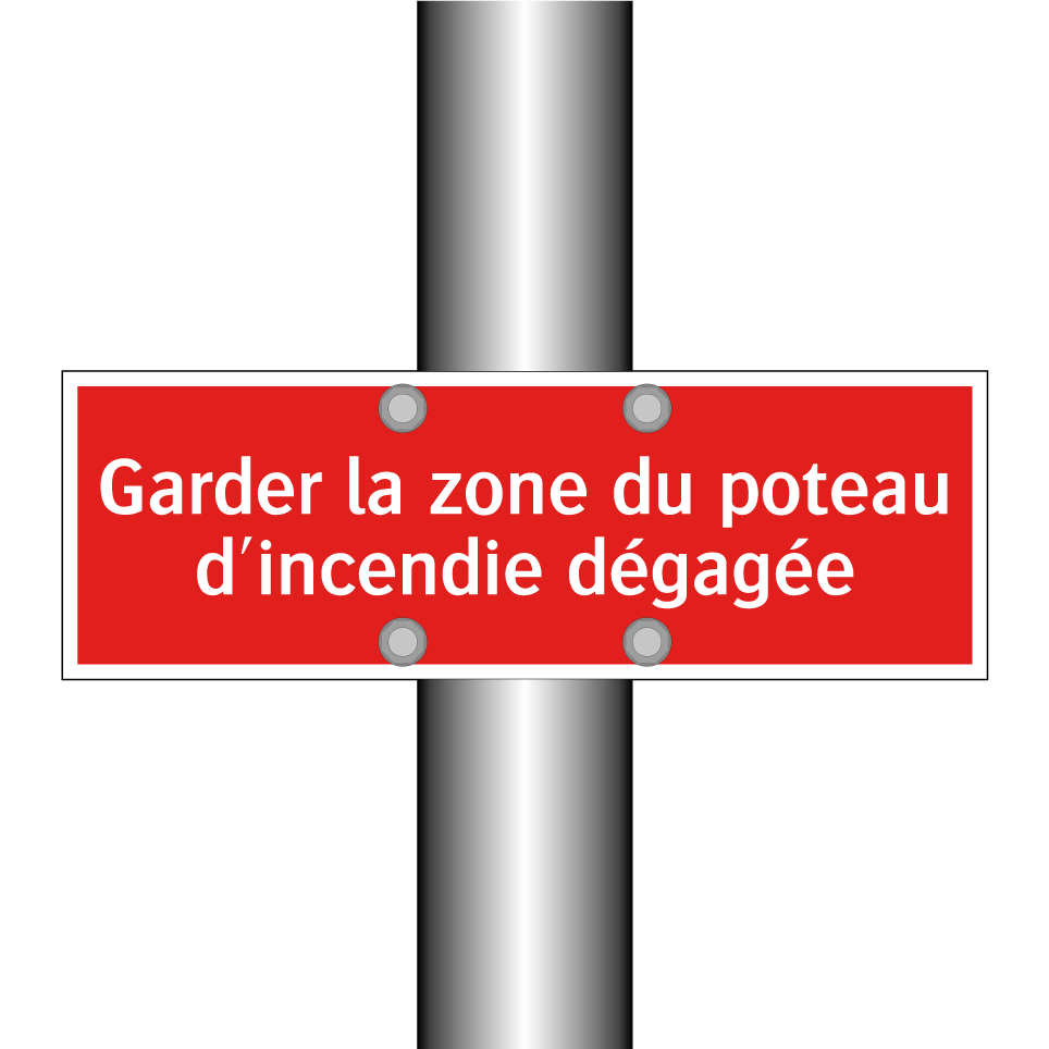 Garder la zone du poteau d'incendie dégagée