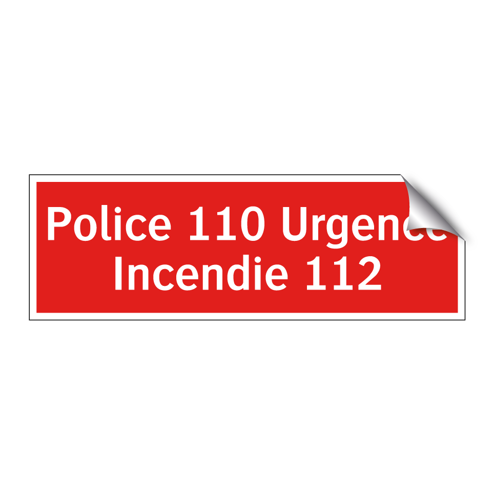 Police 110 Urgence Incendie 112