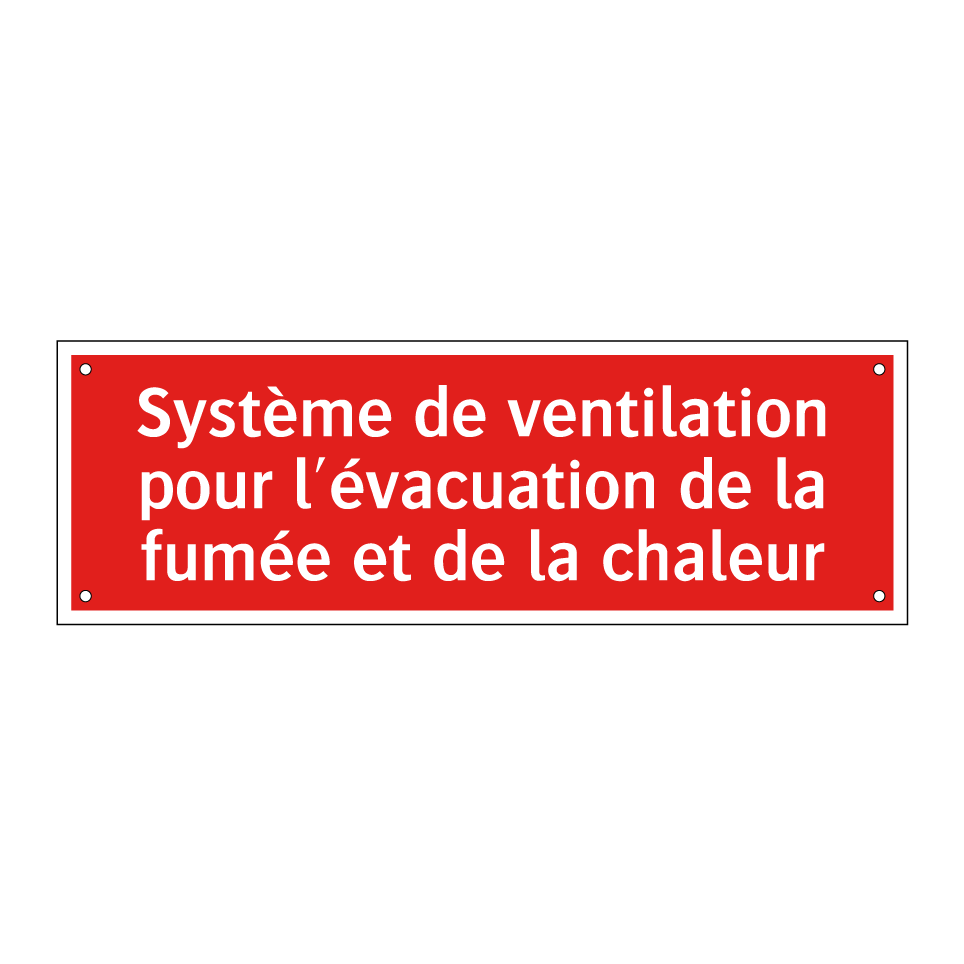 Système de ventilation pour l'évacuation de la fumée et de la chaleur