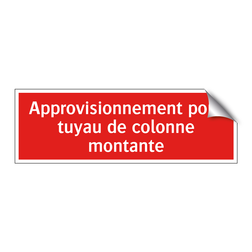 Approvisionnement pour tuyau de colonne montante
