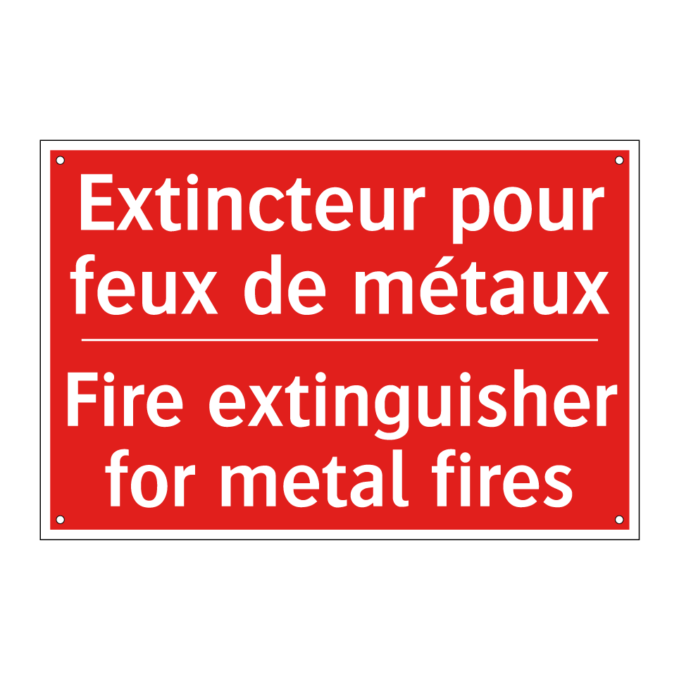 Extincteur pour feux de métaux - Fire extinguisher for metal fires /.../