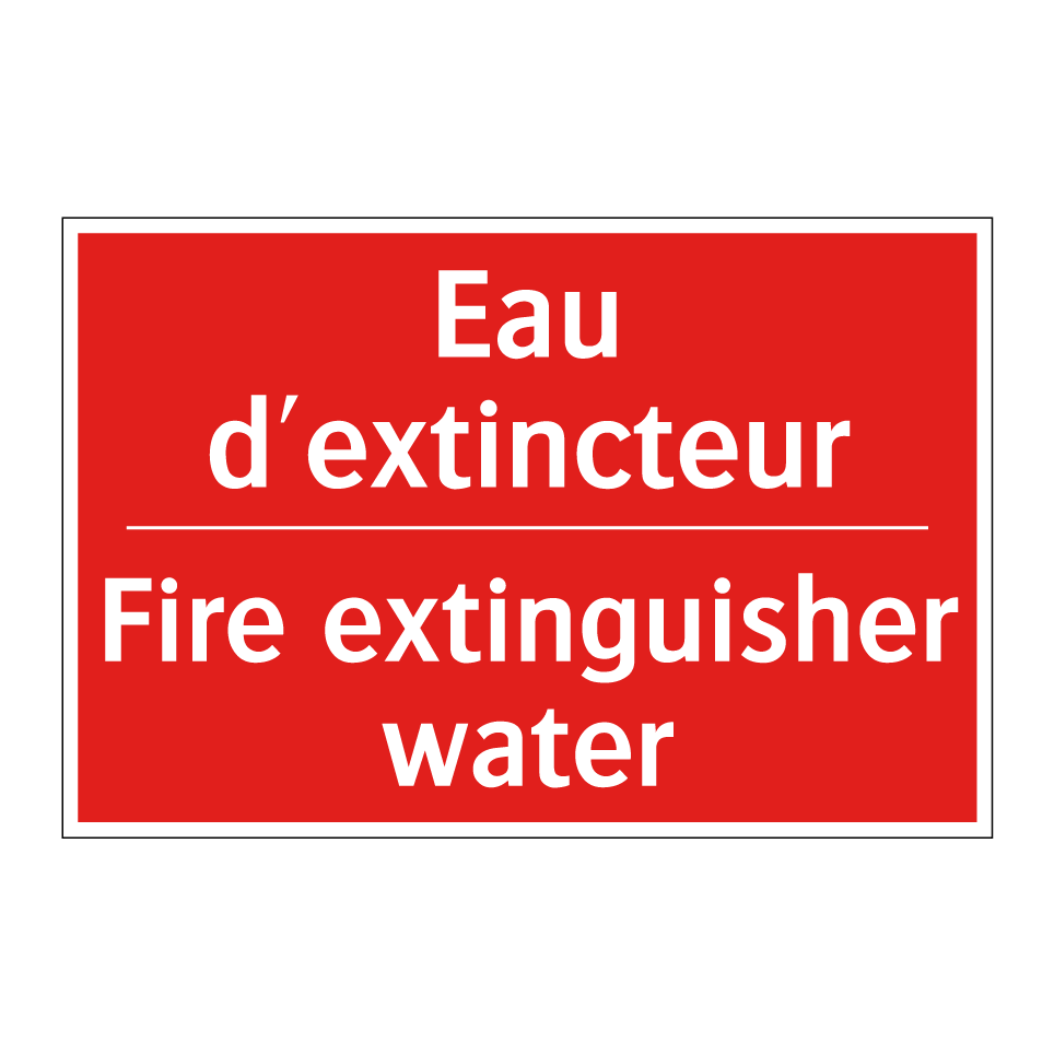 Eau d'extincteur - Fire extinguisher water