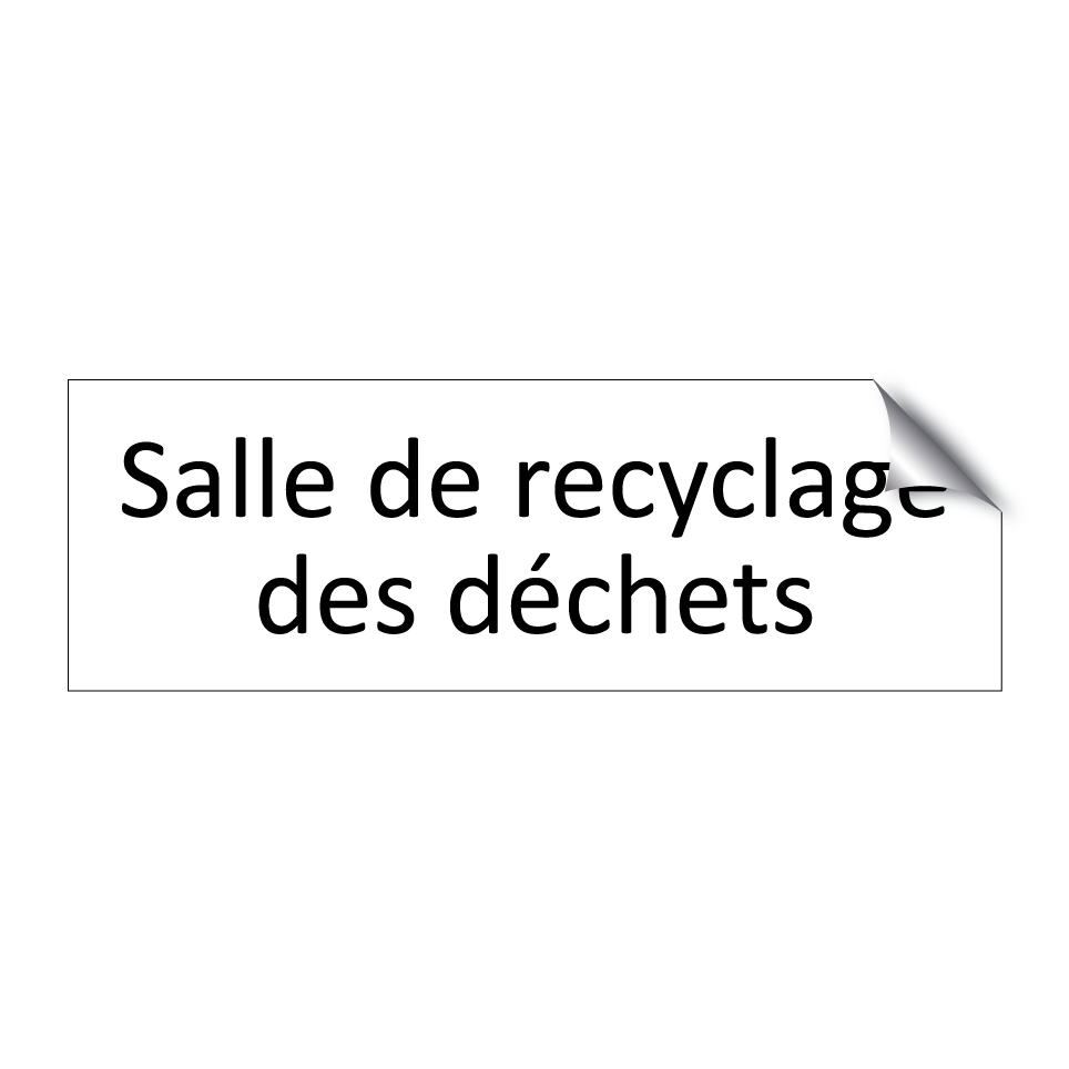 Salle de recyclage des déchets