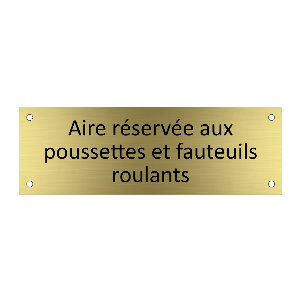 Aire réservée aux poussettes et fauteuils roulants
